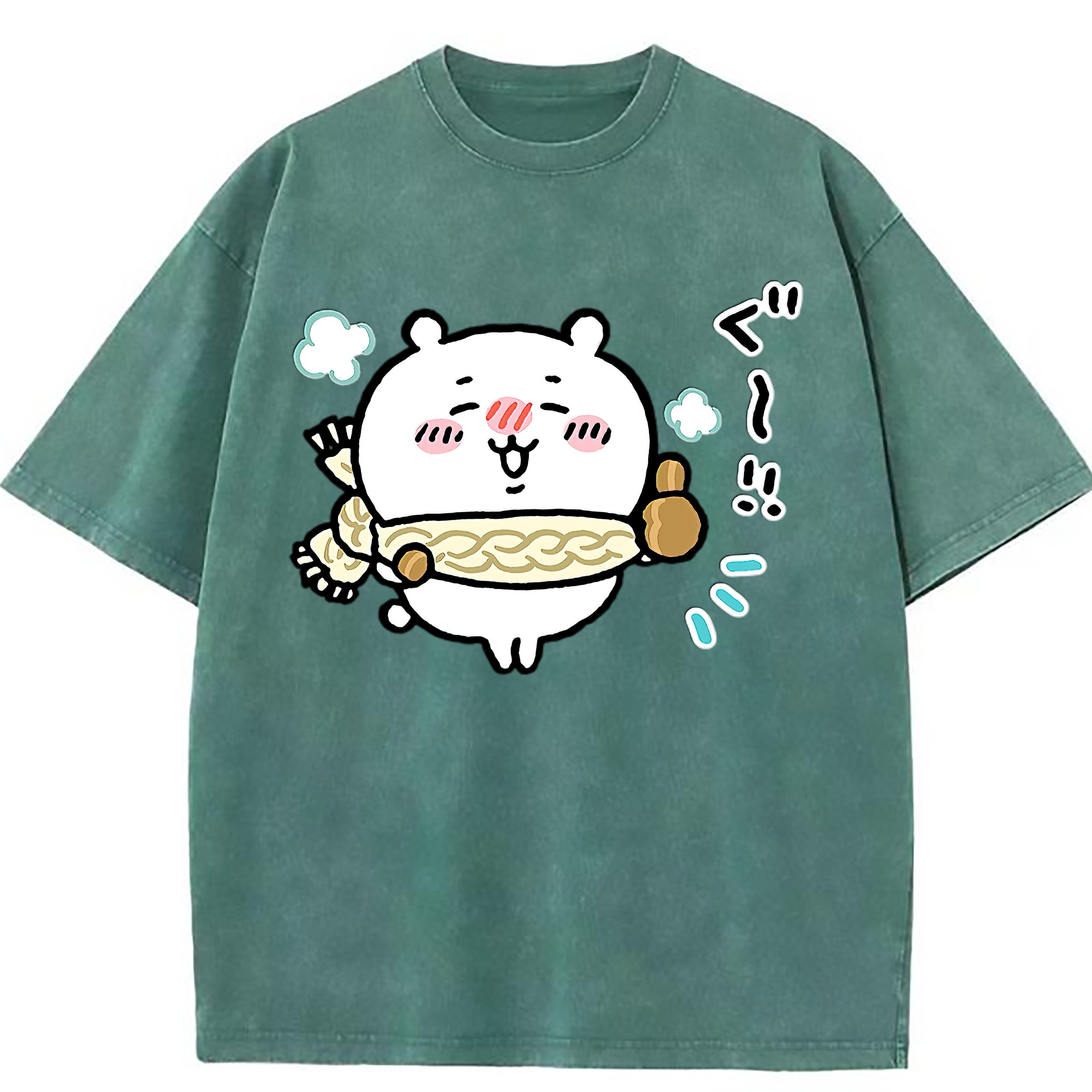 （画像用） ちいかわ ちいかわ Chii-kawa chiikawa 綿100% ヴィンテージ風 半袖Tシャツ（フロントプリント）
